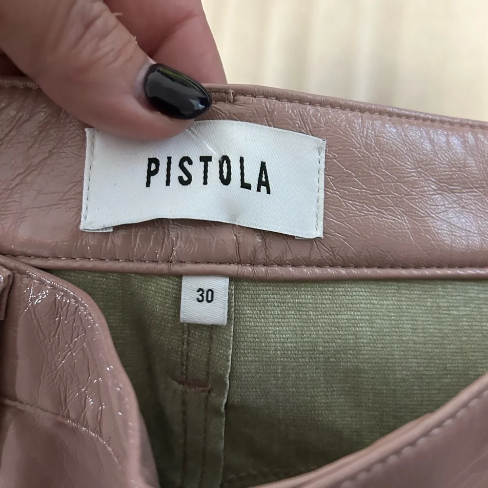 NWT PISTOLA Cassie Super High Rise Straight Leg Faux Leather Pants 25,28,30,31 - Picture 12 of 16